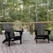 Flash Furniture Black Adirondack Patio Chairs with Cupholder, 2PK 2-LE-HMP-1045-10-BK-GG - alternate 1
